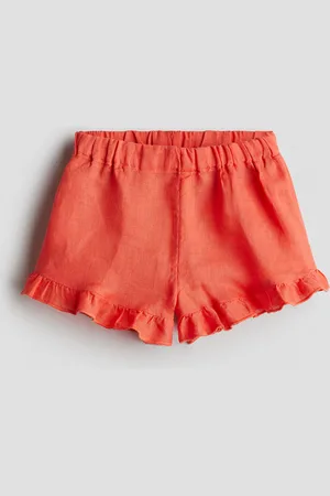 H&M Leinenshorts mit Volants - Rot