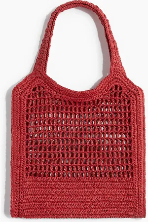 H&M Tote Bag aus Stroh - Rot