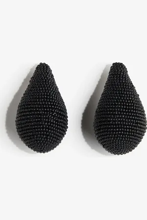 H&M Statement-Ohrringe mit Glasperlen - Schwarz