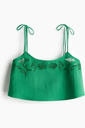 H&M Kurzes Strandtop - Grün