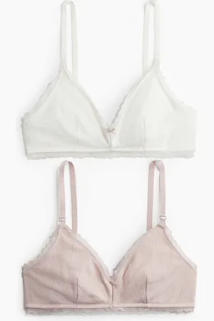 H&M MAMA 2er-Pack Still-BHs mit Pointellemuster - Weiß