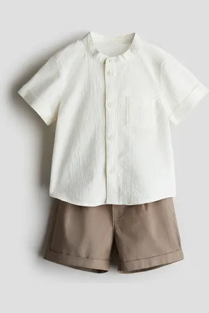 H&M 2-teiliges Set mit Hemd und Shorts - Weiß