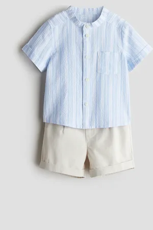 H&M 2-teiliges Set mit Hemd und Shorts - Blau