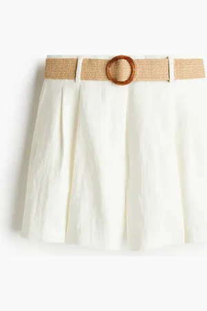 H&M Shorts mit Gürtel - Weiß