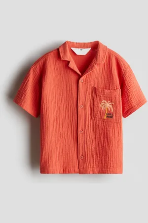H&M Freizeithemd aus Baumwollmusselin - Orange