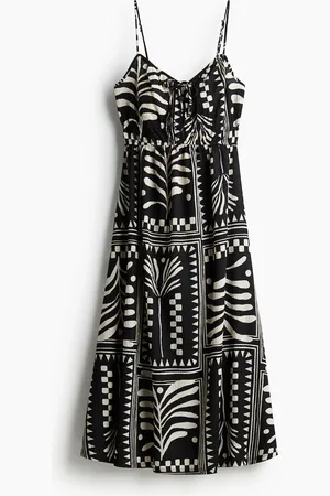 H&M Gecrinkeltes Jerseykleid - Schwarz