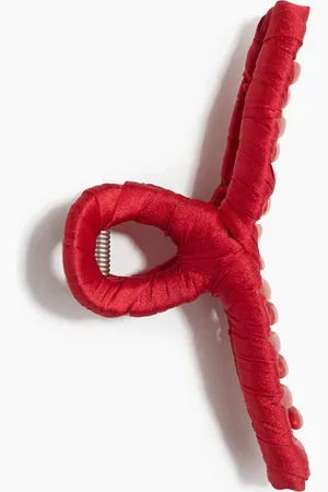H&M Haarklammer mit Satinbezug - Rot