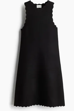H&M Minikleid mit Wellenkanten - Schwarz