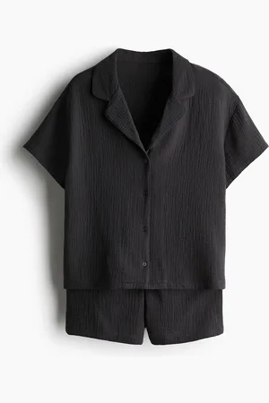 H&M Pyjama aus Baumwollmusselin - Grau