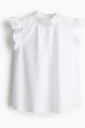 H&M Bluse aus Leinenmix - Weiß