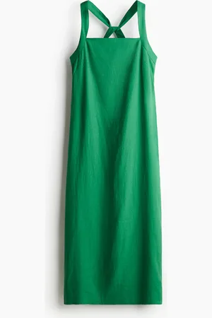H&M Kleid aus Leinenmix - Grün