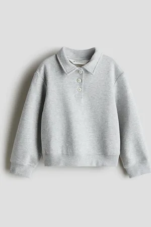 H&M Poloshirt aus Sweatstoff - Grau
