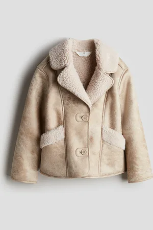 H&M Jacke mit Teddyfutter - Beige