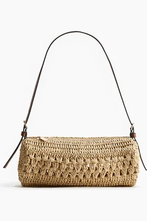 H&M Umhängetasche aus Papierstroh - Beige