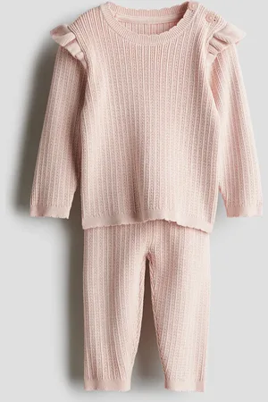 H&M 2-teiliges Set in Pointellestrick - Pink