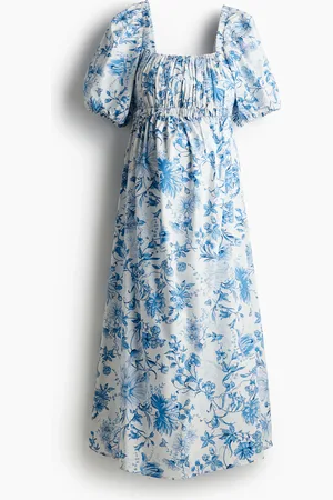 H&M MAMA Popelinekleid aus Baumwollmix - Weiß