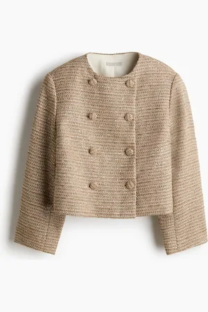 H&M Doppelreihiger Blazer mit Struktur - Braun