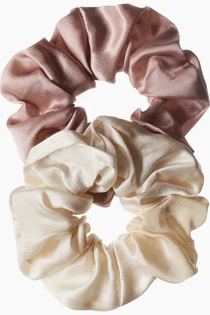 H&M 2er-Pack Scrunchies aus Seide - Orange