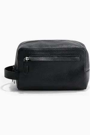H&M Kulturtasche aus Leder - Schwarz