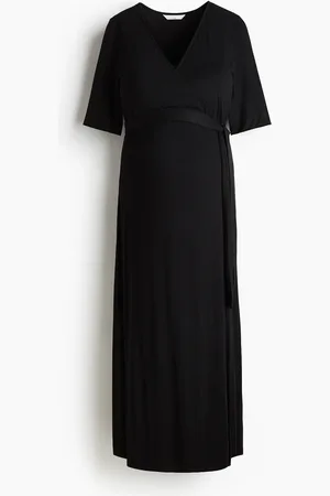 H&M MAMA Stillkleid im Wickelschnitt - Schwarz