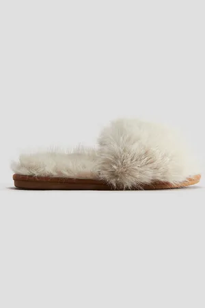 H&M Flauschige Slipper - Beige