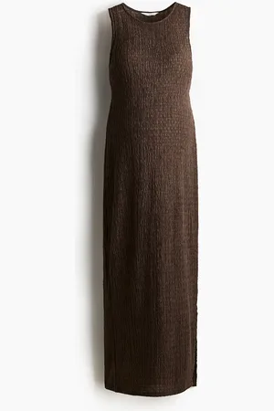 H&M MAMA Jerseykleid mit Textur - Beige