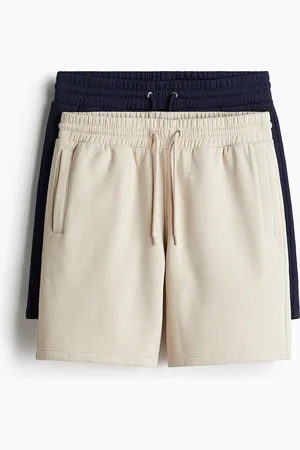 H&M 2er-Pack Sweatshorts in Regular Fit - Beige