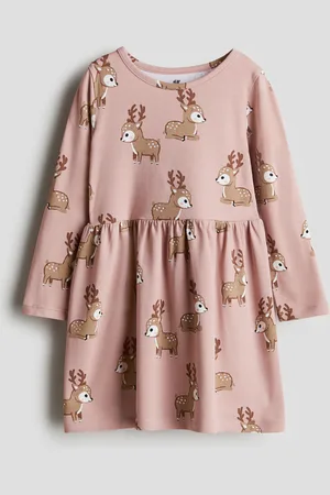 H&M Bedrucktes Baumwollkleid - Orange