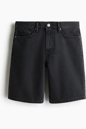 H&M Regular Denim Shorts - Schwarz