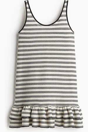 H&M Strickkleid mit Volants - Beige