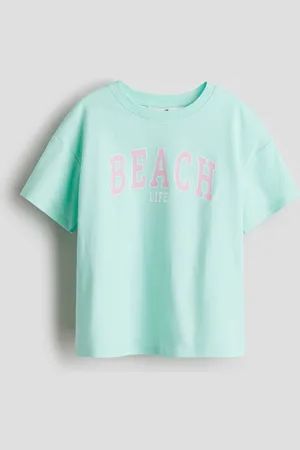 H&M Oversized Baumwoll-T-Shirt - Grün