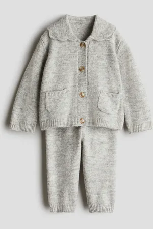 H&M 2-teiliges Feinstrickset - Grau