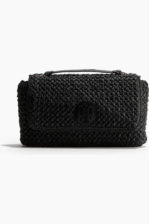 H&M Umhängetasche aus Papierstroh - Schwarz