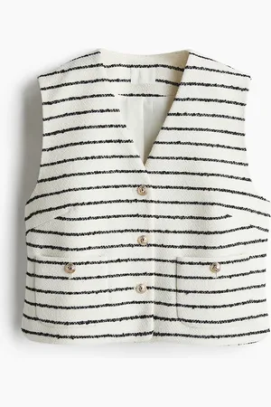 H&M Bouclé-Gilet - Weiß