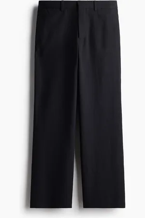 H&M Ausgestellte Hose aus Leinenmix in Regular Fit - Schwarz