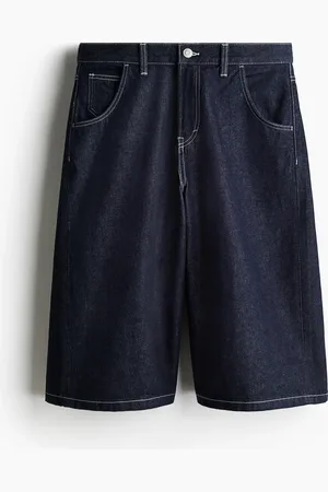 H&M Super Baggy Denimshorts - Blau