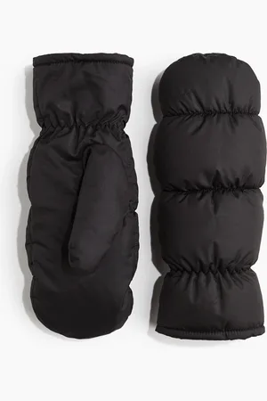 H&M Wattierte Fäustlinge - Schwarz