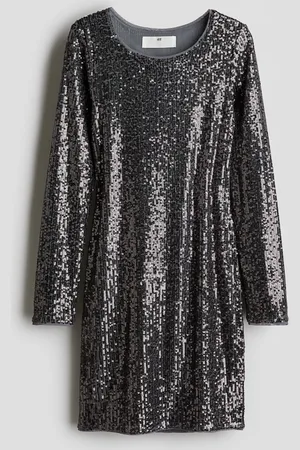 H&M Paillettenkleid - Grau
