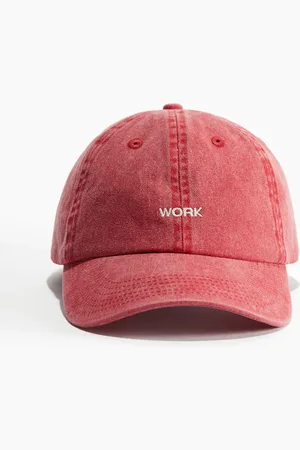 H&M Baumwollcap mit Stickerei - Rot