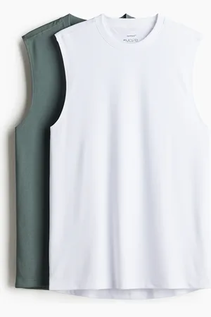H&M 2-Pack Sport-Tanktops mit DryMove™ in Regular Fit - Weiß