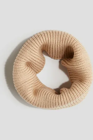 H&M Schlauchschal aus Rippstrick - Beige