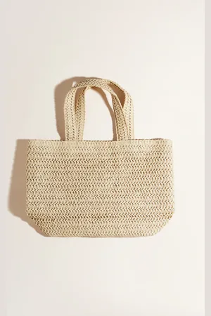 H&M Shopper aus Stroh - Beige