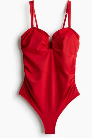 H&M MAMA Bandeau-Badeanzug - Rot