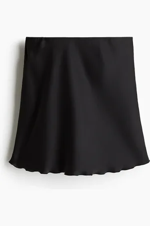 H&M Sliprock aus Satin - Schwarz
