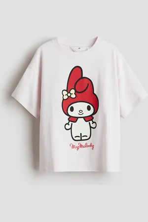 H&M Baumwoll-T-Shirt mit Print - Pink