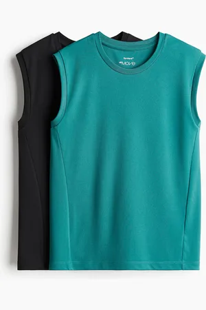 H&M 2er-Pack Sport-Tanktops mit DryMove™ - Grün