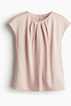 H&M Bluse mit Zierfalten - Orange