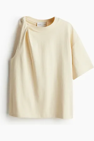 H&M Asymmetrisches T-Shirt - Beige