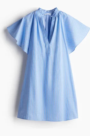 H&M Musselinkleid in A-Linie - Blau