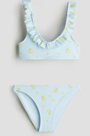 H&M Bikini mit Volants - Blau